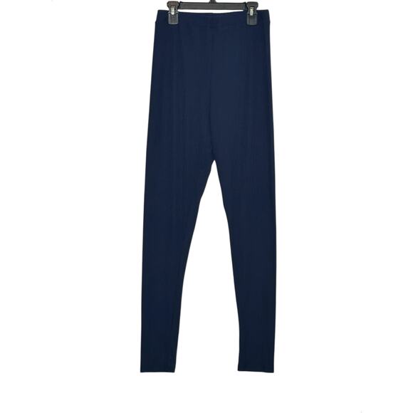 Capella blue ribbed knit leggings size Medium - Picture 1 of 6
